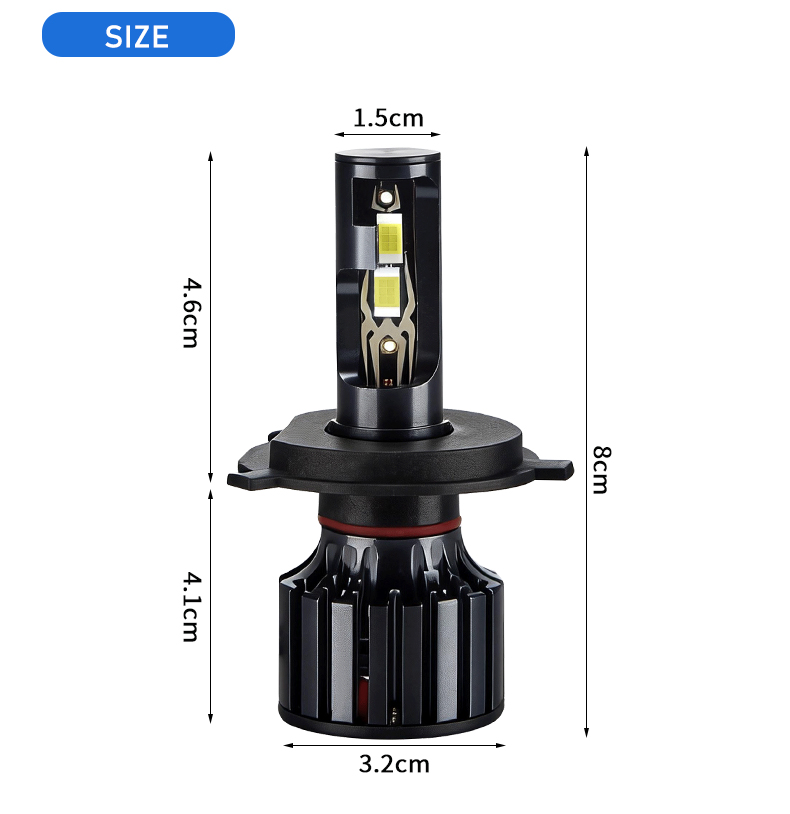 H4 H7 H1 9005/9006 LED headlight bulb Super Bright Car Head Lamp-a8
