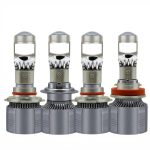 90W LED Mini Lens Headlight Bulb H7 H8 H9 H11 9005 HB3 9006 HB4 Replacement for Car Motorcycle Truck-A80
