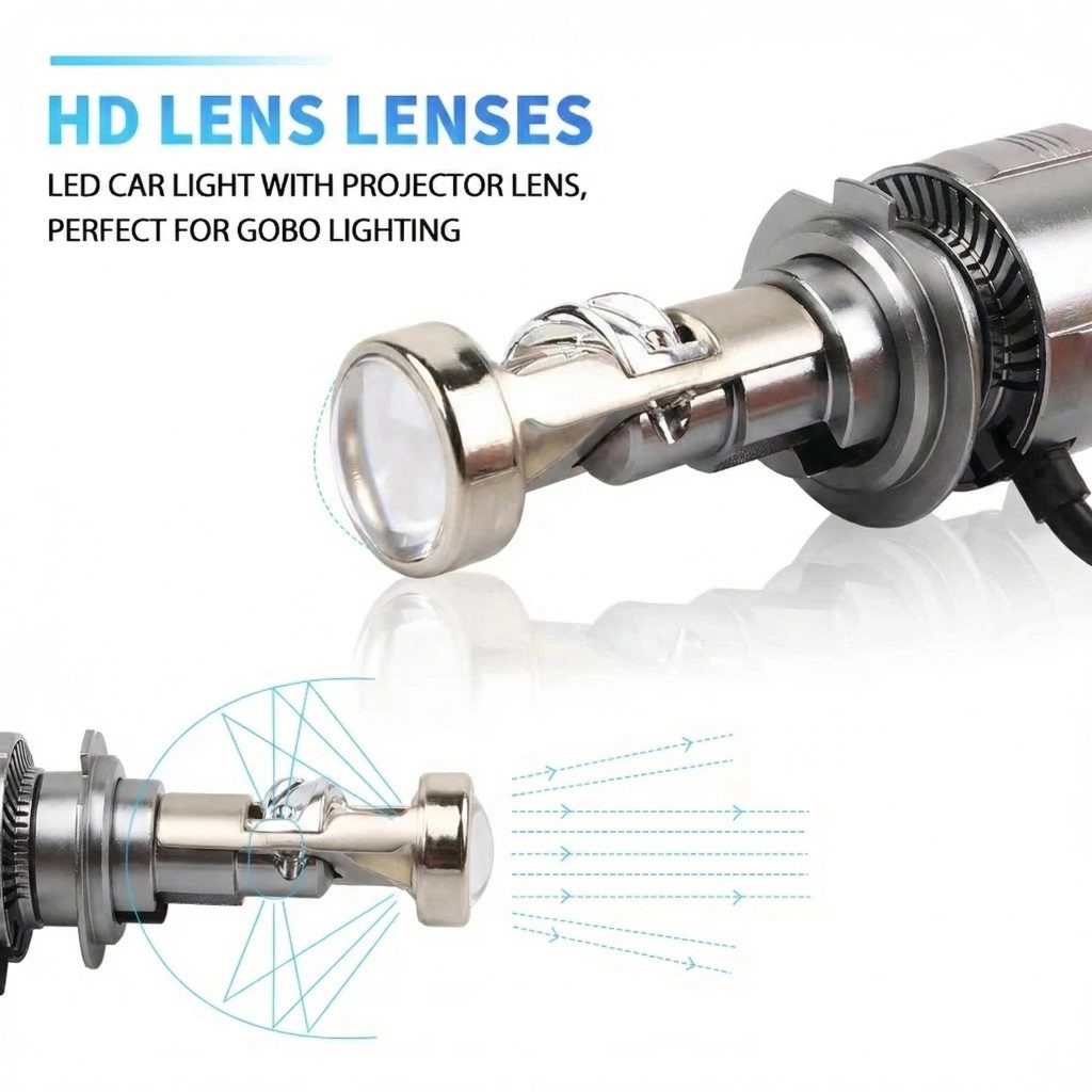 90W LED Mini Lens Headlight Bulb H7 H8 H9 H11 9005 HB3 9006 HB4 Replacement for Car Motorcycle Truck-A80