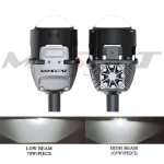 MASLAT 2.5 Inch Bi-LED Projector Headlight 105W High Beam 70W Low Beam Exclusive Lens Headlight