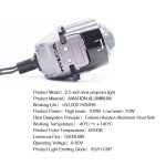 MASLAT 2.5 Inch Bi-LED Projector Headlight 105W High Beam 70W Low Beam Exclusive Lens Headlight