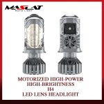 MASLAT Motorized High-Power H4 Bi-LED Lens Headlight High Brightness Exclusive Projector Headlight