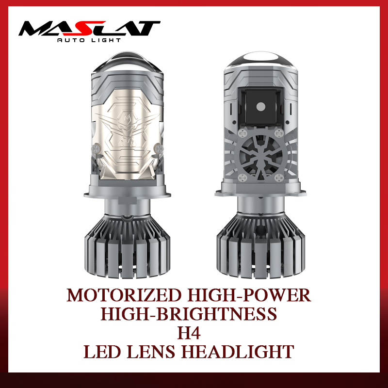 MASLAT Motorized High-Power H4 Bi-LED Lens Headlight High Brightness Exclusive Projector Headlight