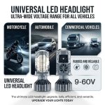 MASLAT Motorized High-Power H4 Bi-LED Lens Headlight High Brightness Exclusive Projector Headlight