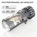 MASLAT Motorized High-Power H4 Bi-LED Lens Headlight High Brightness Exclusive Projector Headlight
