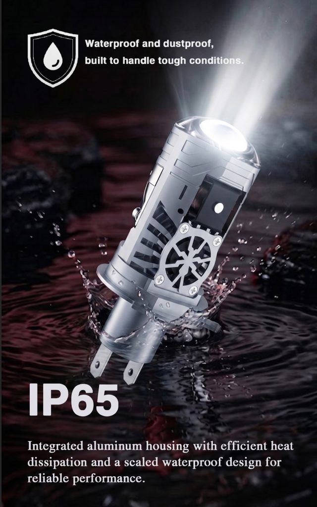 H4 Plug & Play Lens Headlight 90W High Beam 53W Low Beam Wide Voltage for Car Motorcycle Truck