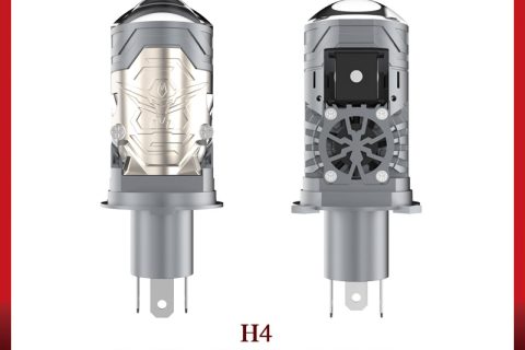 H4 Plug & Play Lens Headlight 90W High Beam 53W Low Beam Wide Voltage for Car Motorcycle Truck