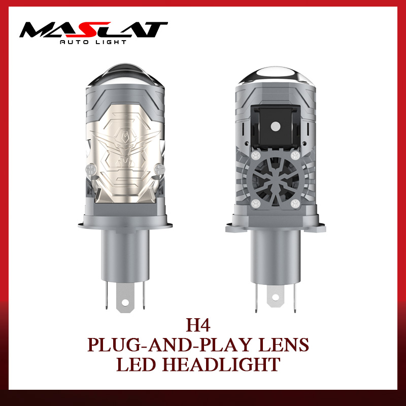 H4 Plug & Play Lens Headlight 90W High Beam 53W Low Beam Wide Voltage for Car Motorcycle Truck