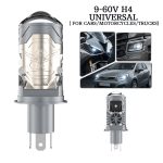H4 Plug & Play Lens Headlight 90W High Beam 53W Low Beam Wide Voltage for Car Motorcycle Truck