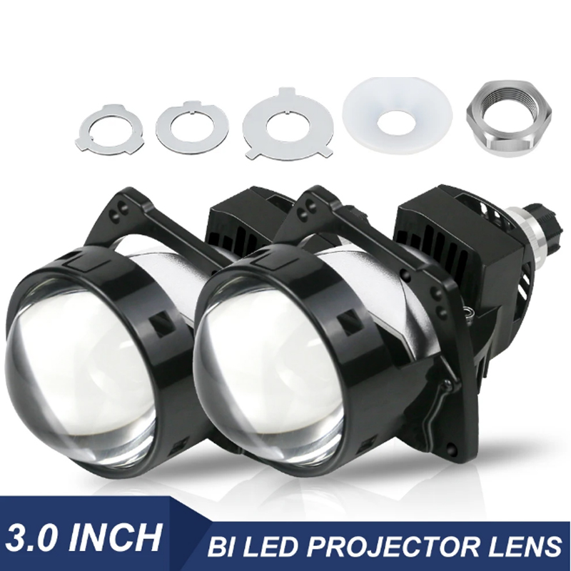 3 Inch Bi-LED Projector Lens Headlight High Low Beam Integrated LED Lens for Car Retrofit Upgrade