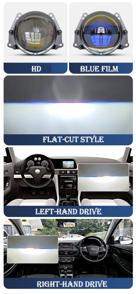 3 Inch Bi-LED Projector Lens Headlight High Low Beam Integrated LED Lens for Car Retrofit Upgrade