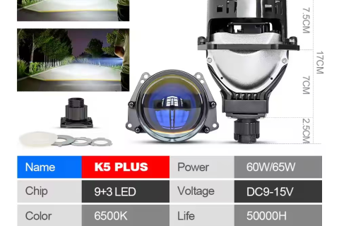3 Inch Bi-LED Projector Lens Headlight High Low Beam Integrated LED Lens for Car Retrofit Upgrade