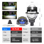 3 Inch Bi-LED Projector Lens Headlight High Low Beam Integrated LED Lens for Car Retrofit Upgrade