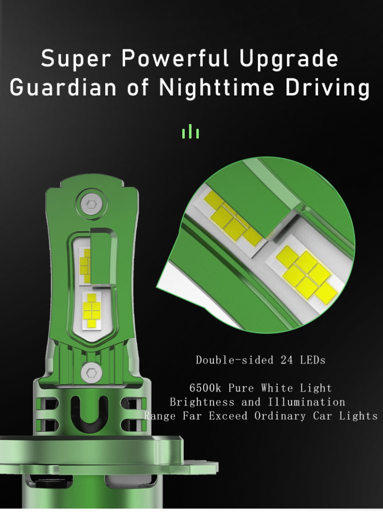 16-Core Plug & Play LED Headlight Bulb 6000K for Car SUV Truck | Custom 3000K & 4300K-N1
