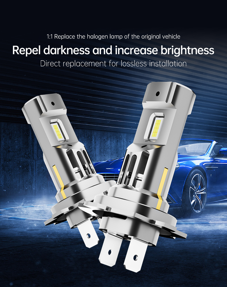H4 H7 H11 9005 9006 Plug & Play LED Headlight Bulb 6500K Direct Replacement for vehicle