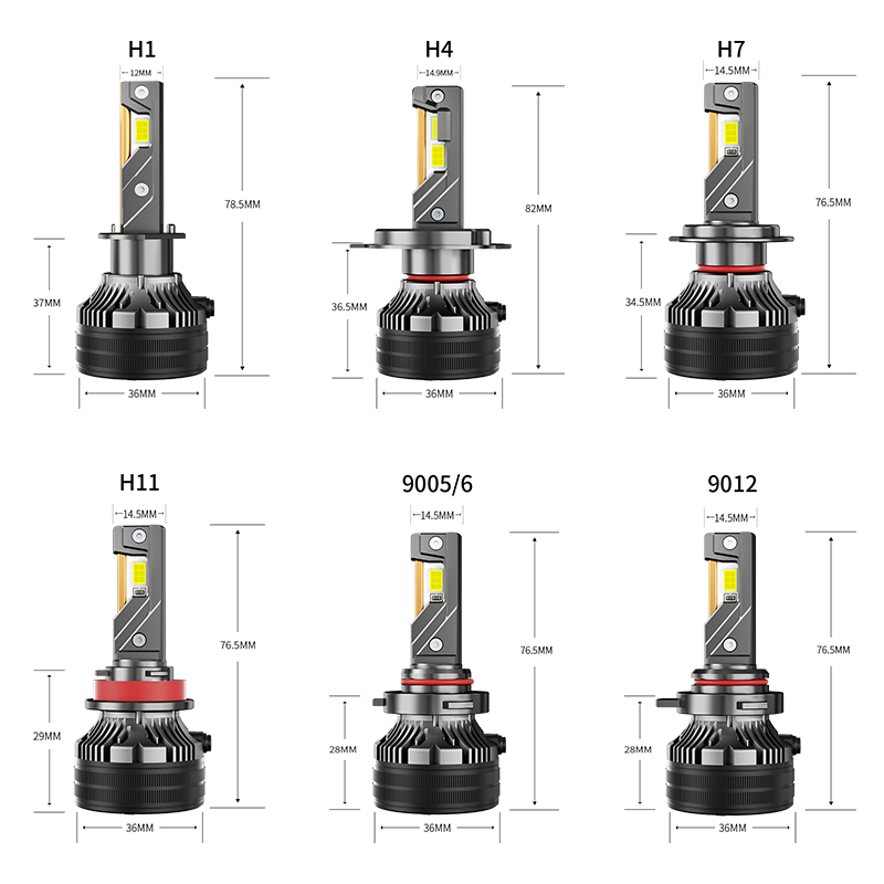 180W Triple Copper Tube LED Headlight Bulb H1 H4 H7 H11 9005 9006 9012 | OEM & Wholesale