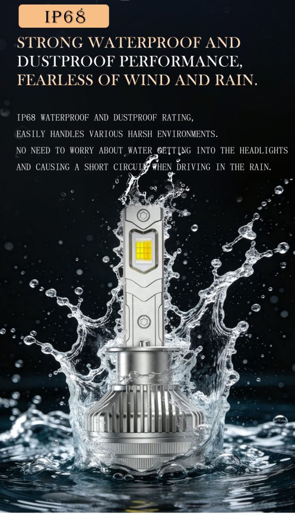 Smart APP Control Tri-Color LED Headlight Bulb Dual Copper Tube 3000K 4300K 6000K H1 H4 H7 H11 9005 9006 9012