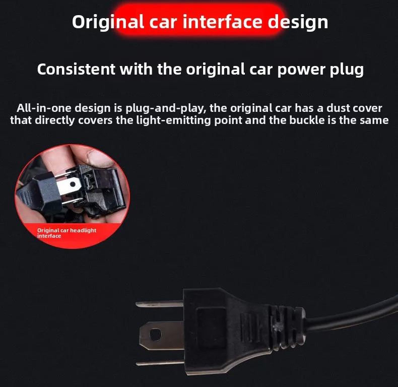 Y6 H4 Mini Lens LED Headlight White Light Automotive Motorcycle Universal Non Destructive Headlight-Y6