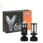 Y6 H4 Mini Lens LED Headlight White Light Automotive Motorcycle Universal Non Destructive Headlight-Y6
