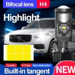 Y6 H4 Mini Lens LED Headlight White Light Automotive Motorcycle Universal Non Destructive Headlight-Y6