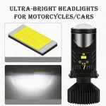 Y6 H4 Mini Lens LED Headlight White Light Automotive Motorcycle Universal Non Destructive Headlight-Y6