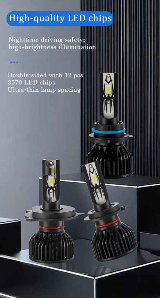 9-36V CSP Chips Car LED Headlight bulb Plug & Play Replacement for H4 H7 H11 9005/9006--ABS