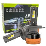 Smart Remote Control Tri-Color LED Headlight Bulb 3000K 4300K 6000K and Flash