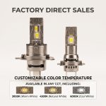 Plug & Play LED Headlight Bulb H4 H7 H11 9005 9006 9012 4300K 6000K Direct Replacement Factory Supply