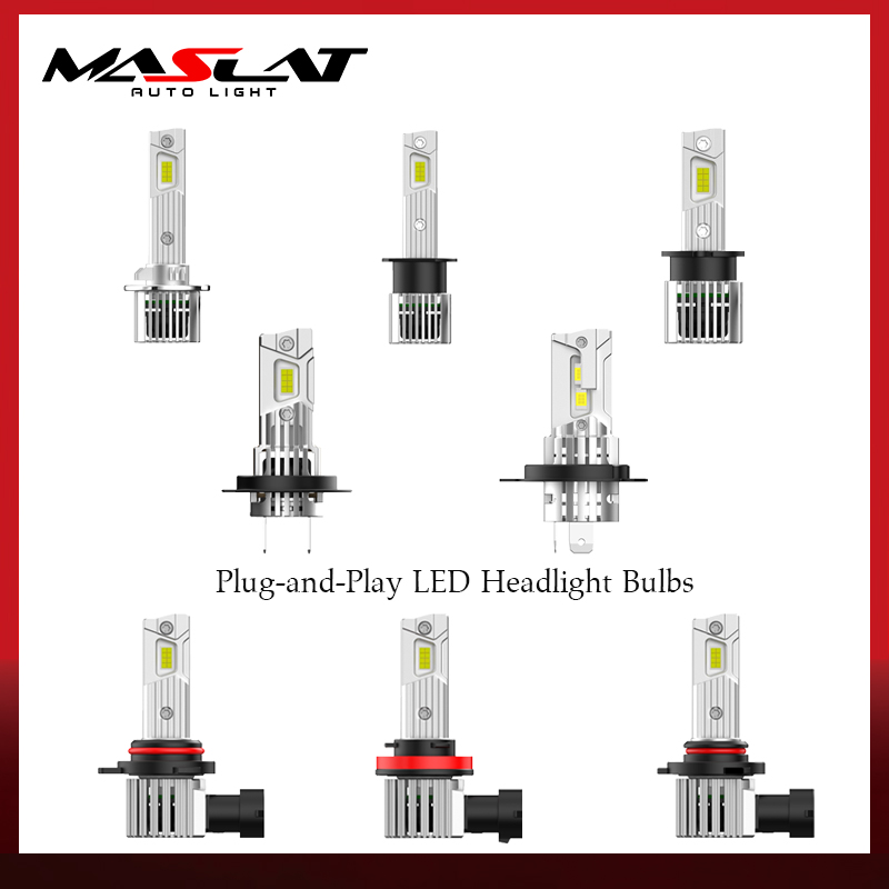 Plug-and-play Universal LED Headlight Bulb Replacement H1 H4 H7 H11 9005 9006 9012 for Cars Trucks & SUVs