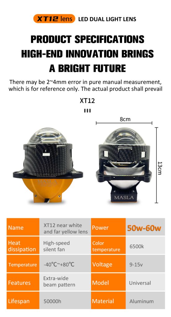 3 Inch Bi-LED Projector Headlight Ultra Bright Lens LED Headlight Retrofit